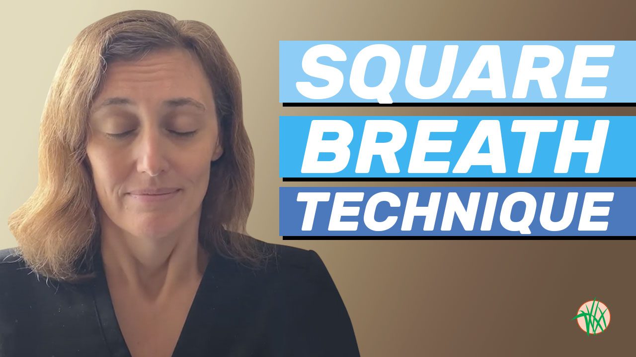 Square breath technique