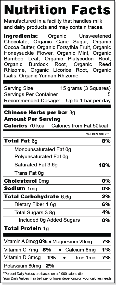ChiChi Chocolate nutrition facts