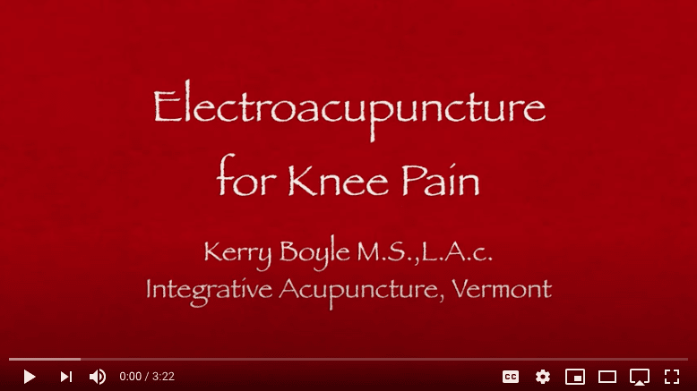 Electroacupuncture for knee pain