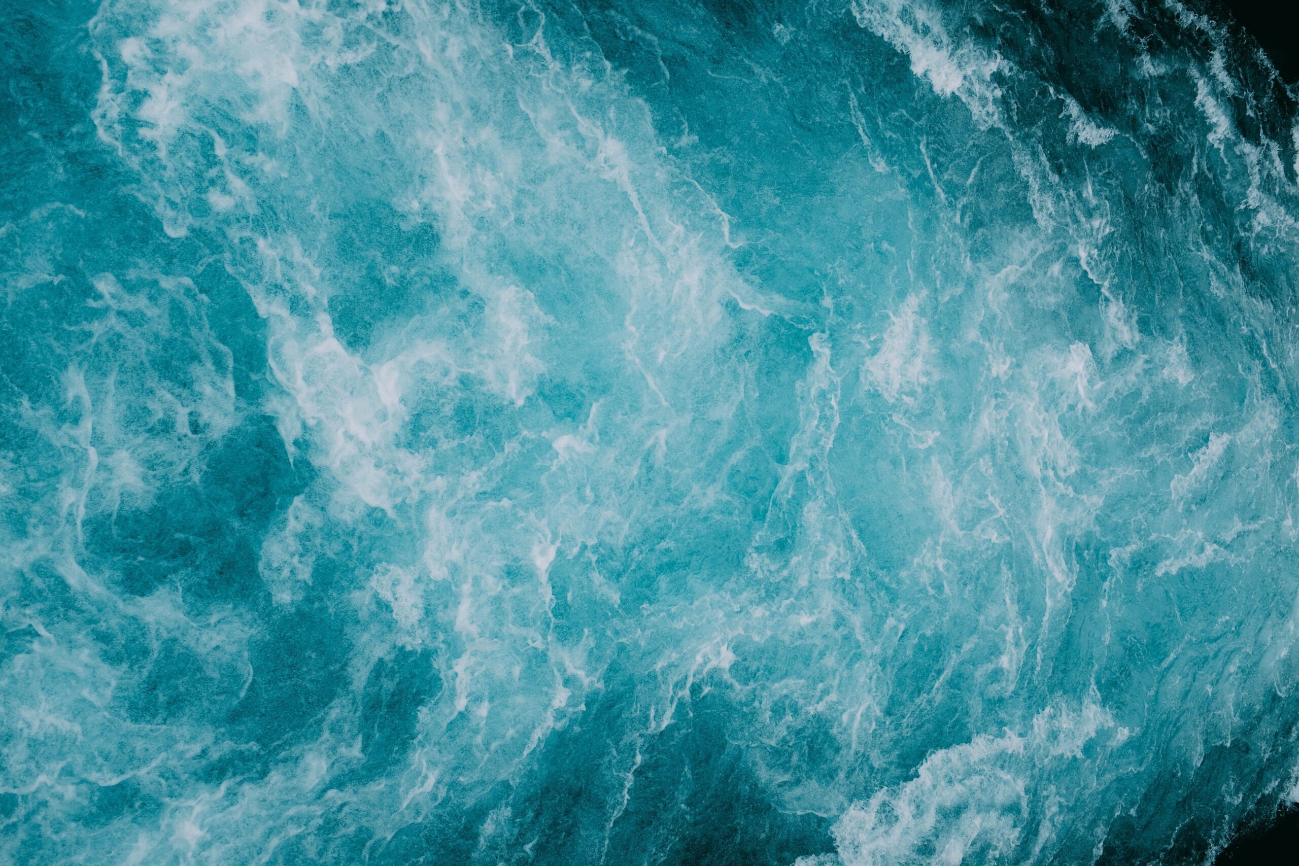 Aerial top view of water