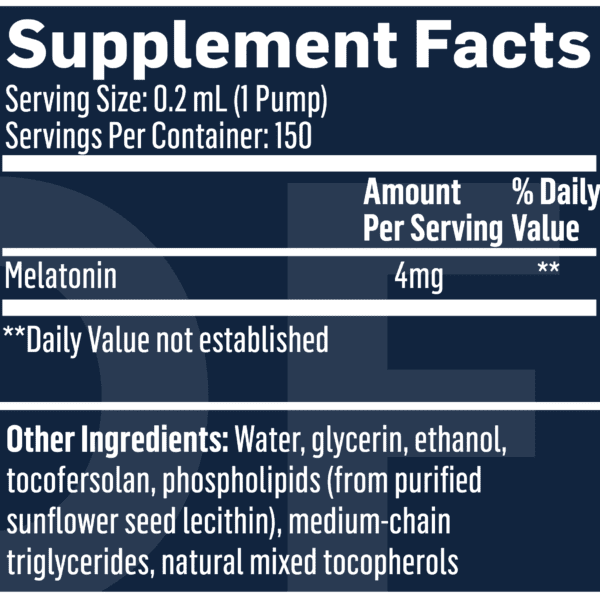 Quicksilver Melatonin Supplement Facts
