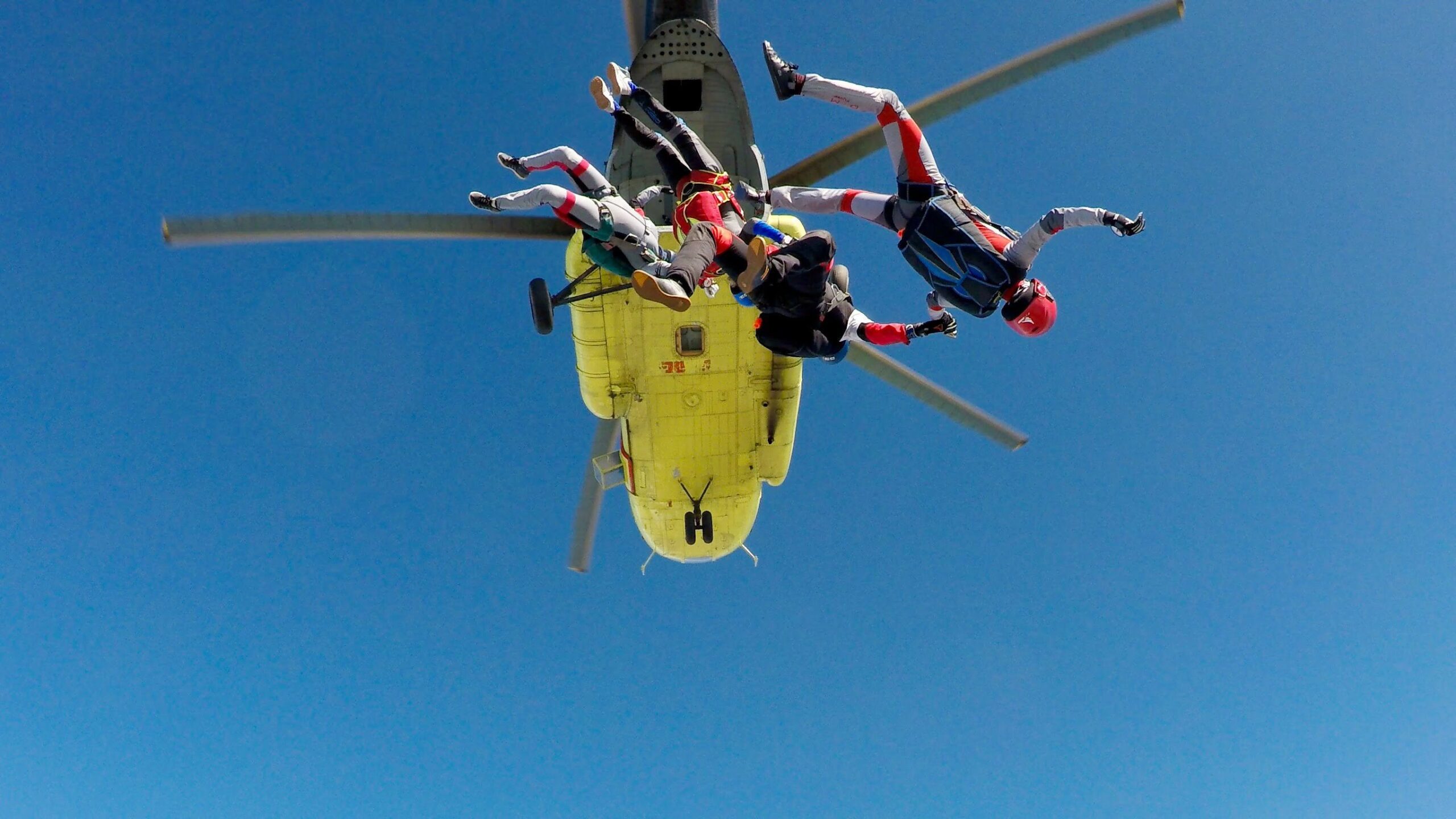 jumping out of a helicopter. stress effects energy
