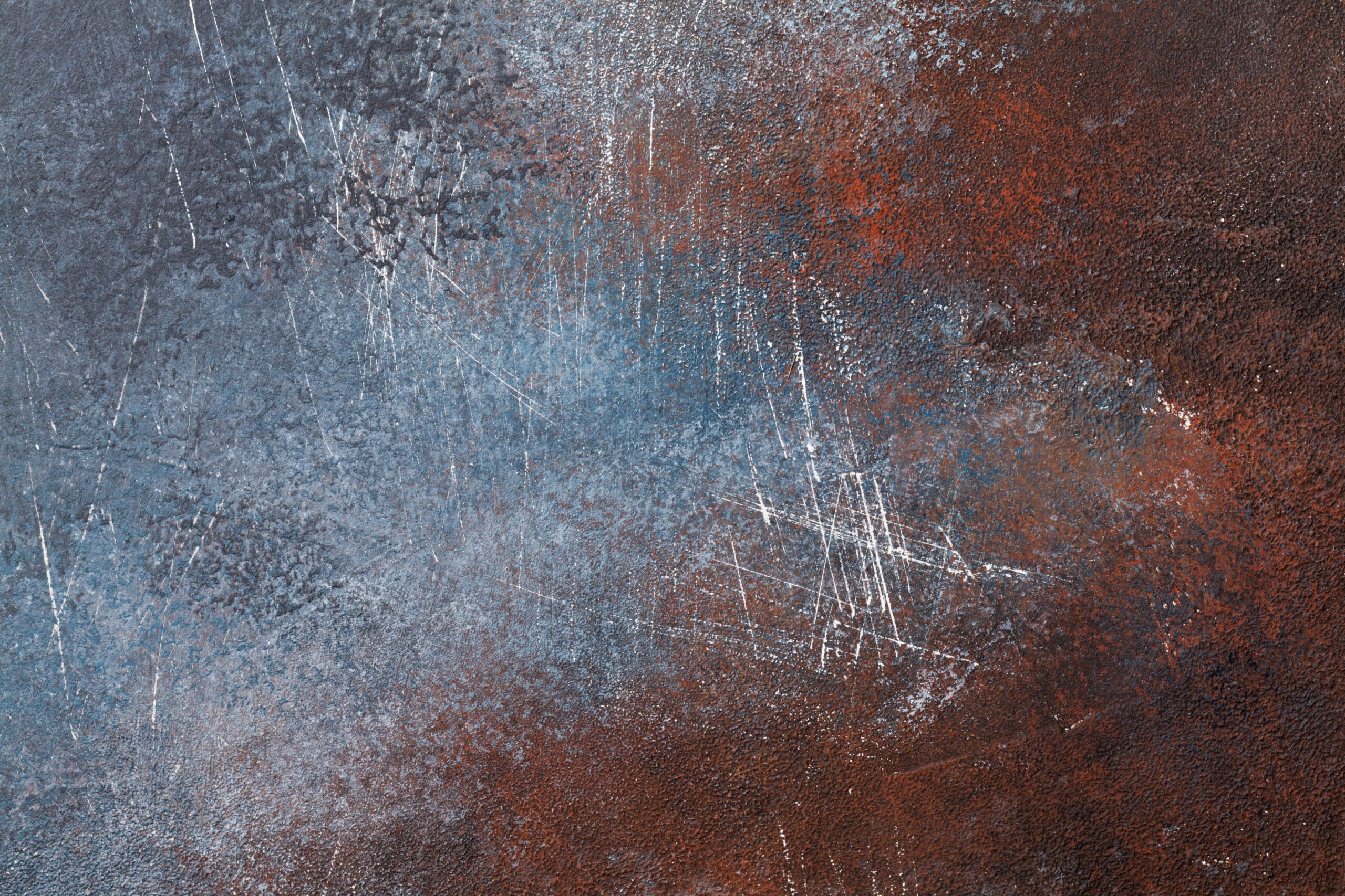 Rusted and scratched metal